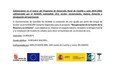 Imagen Subvenciones en el marco del Programa de Desarrollo Rural de Castilla y León 2014-2020, cofinanciado por el FEADER, submedida 19.2, acción:  Conservación, mejora, fomento y divulgación del patrimonio